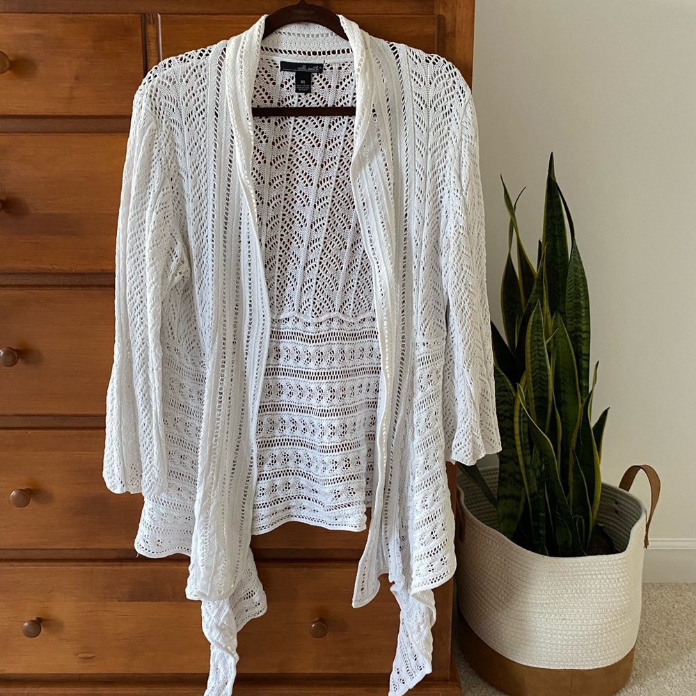 Willi Smith crochet cardigan